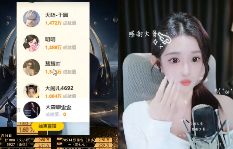 大森查看各时段榜单,发现刷礼物的神豪很多