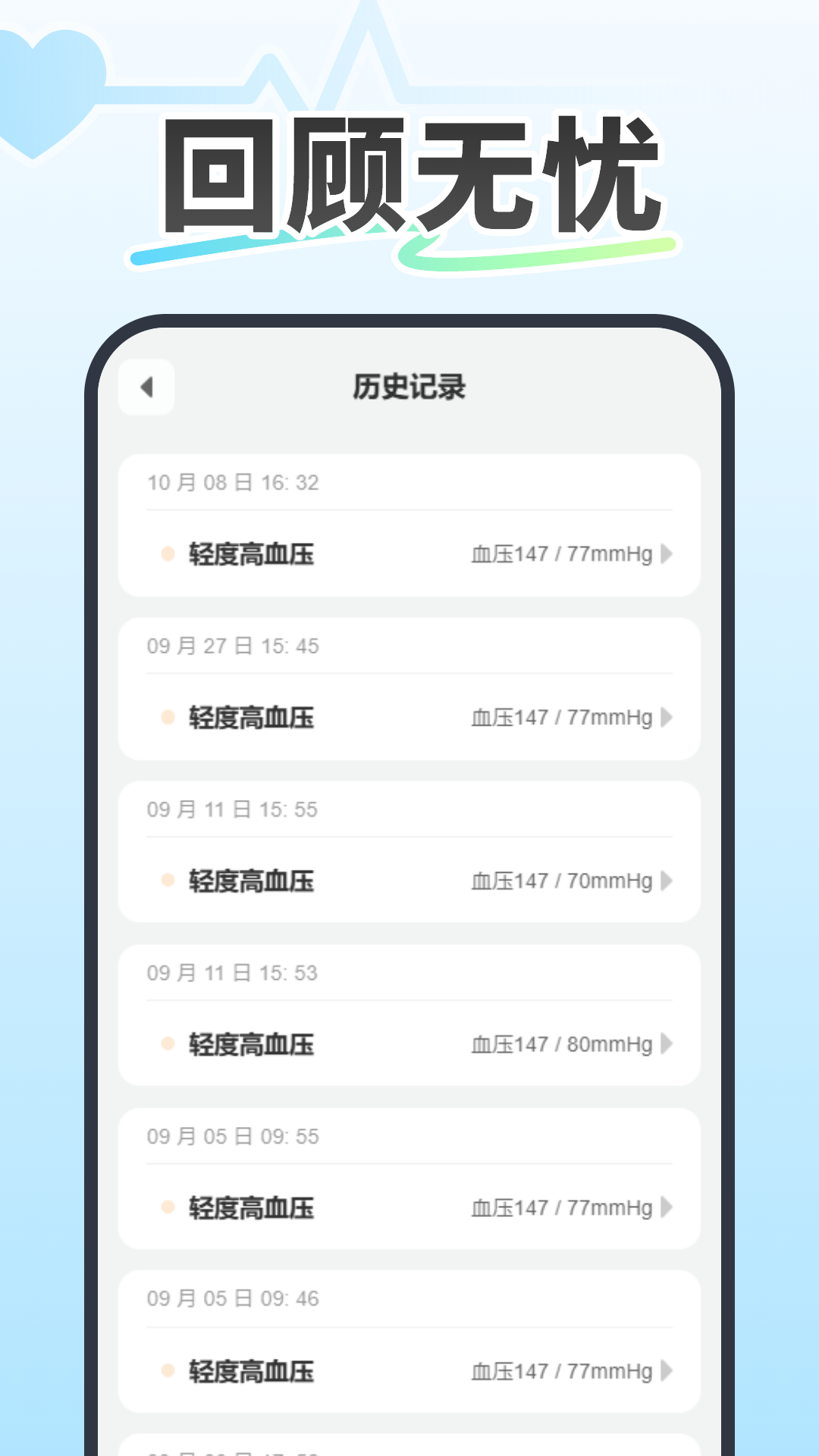 记录血压血糖截图
