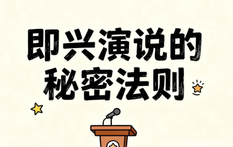 即兴演说的秘密法则,无准备时刻的高光表达术 即兴演说的秘密法则,无准备时刻的高光表达术