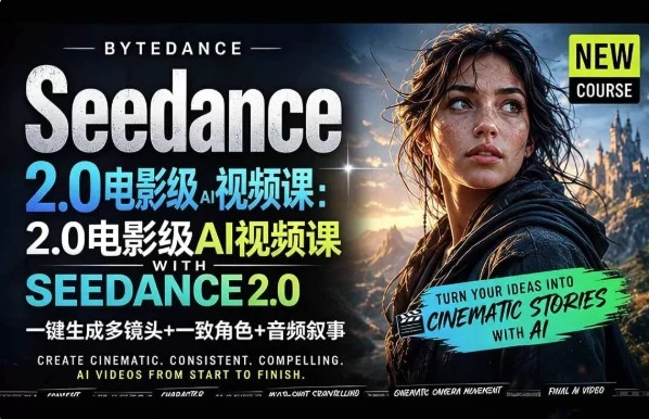 字节跳动的Seedance 2.0 AI电影视频生成制作教程