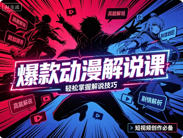 爆款动漫解说课