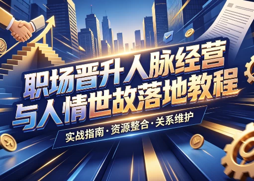 职场晋升人脉经营与人情世故落地教程