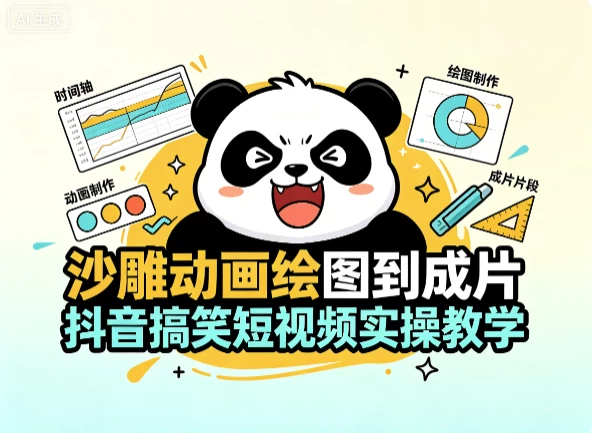 沙雕动画绘图到成片 抖音搞笑短视频实操教学