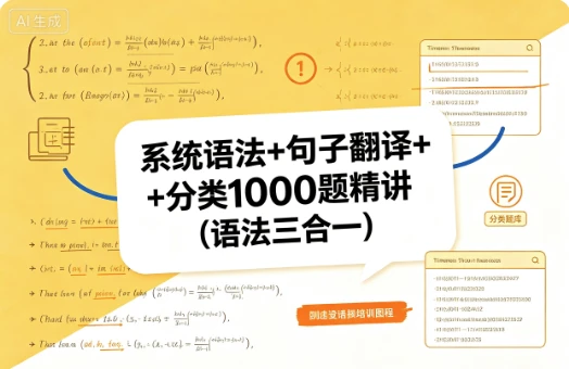 系统语法 句子翻译 分类1000题精讲（语法三合一）