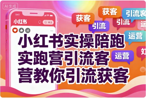 小红书实操陪跑营教你引流获客
